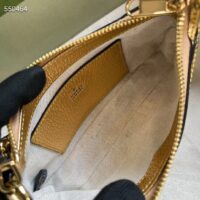 Gucci Women Ophidia Mini Bag Beige Ebony GG Supreme Canvas Metallic Gold Leather Double G (1)