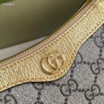 Gucci Women Ophidia Mini Bag Beige Ebony GG Supreme Canvas Metallic Gold Leather Double G - Image 9