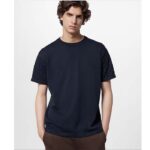 Louis Vuitton LV Men Short-Sleeved Cotton Crewneck Regular Fit Embossed Jacquard Monogram Navy Blue - Imagen 13