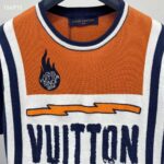 Louis Vuitton LV Men Short-Sleeved Cotton T-Shirt Orange Regular Fit Vuitton Jacquard Signature - Image 5