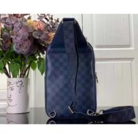 Louis Vuitton LV Unisex Avenue Slingbag Blue Sapphire Damier Infini Cowhide Leather Graphite Coated Canvas (1)