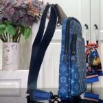 Louis Vuitton LV Unisex Avenue Slingbag NM Atlantic Blue Monogram Coated Canvas - immagine 4