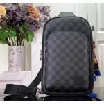 Louis Vuitton LV Unisex Avenue Slingbag NM Damier Graphite Coated Canvas Cowhide Leather - Image 2