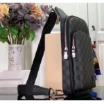 Louis Vuitton LV Unisex Avenue Slingbag NM Damier Graphite Coated Canvas Cowhide Leather - Image 4