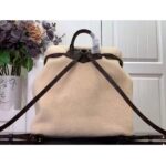 Louis Vuitton LV Unisex Backpack Cream Brown Shearling Monogram-Canvas Textile Lining - Image 8