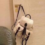 Louis Vuitton LV Unisex Backpack Cream Brown Shearling Monogram-Canvas Textile Lining - Image 6