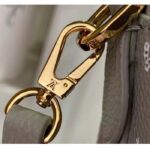 Louis Vuitton LV Unisex Blossom MM Tote Bag Gray Mahina Perforated Calfskin Leather - Image 9