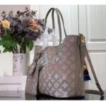 Louis Vuitton LV Unisex Blossom MM Tote Bag Gray Mahina Perforated Calfskin Leather - Image 5