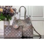 Louis Vuitton LV Unisex Blossom MM Tote Bag Gray Mahina Perforated Calfskin Leather - Image 2