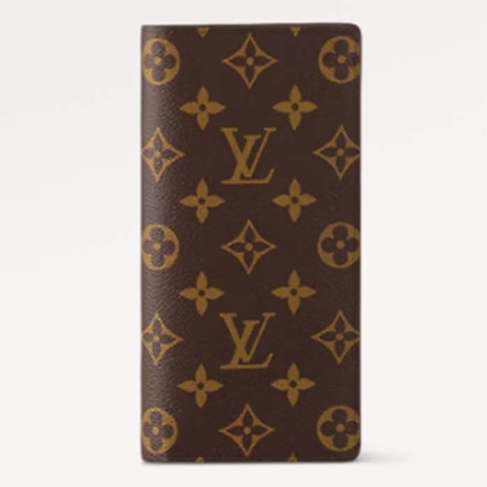 Louis Vuitton LV Unisex Brazza Wallet Brown Monogram Canvas