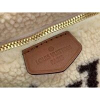 Louis Vuitton LV Unisex Bumbag Cream Brown Shearling Cowhide-Leather Textile Lining (5)