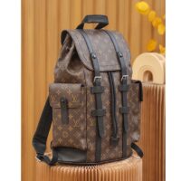 Louis Vuitton LV Unisex Christopher PM Backpack Monogram Canvas Body Flap Opening (2)