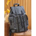 Louis Vuitton LV Unisex Christopher PM Damier Graphite Canvas Grey Body Flap Opening - Image 5