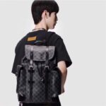 Louis Vuitton LV Unisex Christopher PM Damier Graphite Canvas Grey Body Flap Opening - Image 12