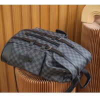 Louis Vuitton LV Unisex Christopher PM Damier Graphite Canvas Grey Body Flap Opening (3)