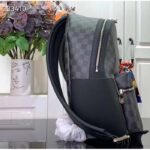 Louis Vuitton LV Unisex Discovery Backpack PM Damier Graphite Coated Canvas Cowhide Leather - Image 3