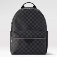 Louis Vuitton LV Unisex Discovery Backpack PM Damier Graphite Coated Canvas Cowhide Leather