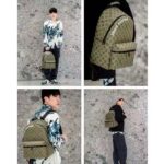 Louis Vuitton LV Unisex Discovery Backpack PM Khaki Green Vermillion Red Monogram Coated Canvas – Bild 13