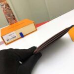 Louis Vuitton LV Unisex Double Card Holder Radiant Sun Monogram Macassar Coated Canvas – Image 8