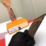 Louis Vuitton LV Unisex Double Card Holder Radiant Sun Monogram Macassar Coated Canvas – Image 7