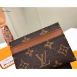 Louis Vuitton LV Unisex Double Card Holder Radiant Sun Monogram Macassar Coated Canvas – Image 5