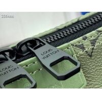 Louis Vuitton LV Unisex Hamac Bag Khaki Green Vermillion Red Monogram Coated Canvas Cowhide Leather (13)