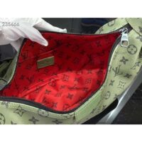 Louis Vuitton LV Unisex Hamac Bag Khaki Green Vermillion Red Monogram Coated Canvas Cowhide Leather (13)