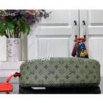 Louis Vuitton LV Unisex Hamac Bag Khaki Green Vermillion Red Monogram Coated Canvas Cowhide Leather - Image 4