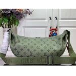 Louis Vuitton LV Unisex Hamac Bag Khaki Green Vermillion Red Monogram Coated Canvas Cowhide Leather - Image 2