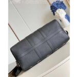 Louis Vuitton LV Unisex Keepall Bandoulière 45 Black Beige Monogram Empreinte Embossed Leather - Image 5