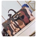 Louis Vuitton LV Unisex Keepall Bandoulière 45 Brown Monogram Coated Canvas Cowhide Leather - Image 2