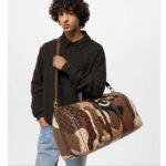 Louis Vuitton LV Unisex Keepall Bandoulière 45 Brown Monogram Coated Canvas Cowhide Leather - Image 11
