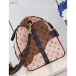 Louis Vuitton LV Unisex Keepall Bandoulière 45 Brown Monogram Coated Canvas Cowhide Leather - Image 9