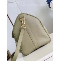 Louis Vuitton LV Unisex Keepall Bandoulière 45 Kaki Fango Cream Monogram Empreinte Embossed Cowhide Leather (3)