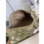 Louis Vuitton LV Unisex Keepall Bandoulière 45 Kaki Fango Cream Monogram Empreinte Embossed Cowhide Leather - immagine 5