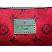 Louis Vuitton LV Unisex Keepall Bandoulière 45 Khaki Green Vermillion Red Monogram Coated Canvas (1)
