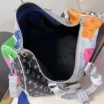 Louis Vuitton LV Unisex Keepall Bandoulière 45 Multicolor Monogram Coated Canvas Cowhide Leather - Image 8