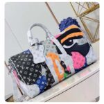 Louis Vuitton LV Unisex Keepall Bandoulière 45 Multicolor Monogram Coated Canvas Cowhide Leather - Image 2