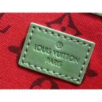 Louis Vuitton LV Unisex Keepall Bandoulière 55 Khaki Green Vermillion Red Monogram Canvas - Bild 10