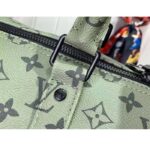 Louis Vuitton LV Unisex Keepall Bandoulière 55 Khaki Green Vermillion Red Monogram Canvas - Bild 7