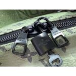 Louis Vuitton LV Unisex Keepall Bandoulière 55 Khaki Green Vermillion Red Monogram Canvas - Bild 8