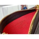 Louis Vuitton LV Unisex Key Pouch Dragon Fruit Pink Monogram Coated Canvas Grained Cowhide Leather - immagine 10