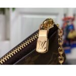 Louis Vuitton LV Unisex Key Pouch Dragon Fruit Pink Monogram Coated Canvas Grained Cowhide Leather - immagine 9