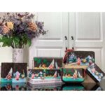 Louis Vuitton LV Unisex Victorine Wallet Pink Monogram Coated Canvas Grained Cowhide Leather - immagine 12