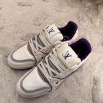 Louis Vuitton LV Unisex LV Trainer Sneaker Purple Grained Calf Leather Rubber Outsole - immagine 10