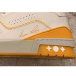 Louis Vuitton LV Unisex LV Trainer Sneaker Yellow Grained Calf Leather Rubber Outsole - Bild 10