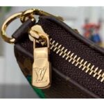 Louis Vuitton LV Unisex Mini Pochette Accessoires Dragon Fruit Pink Monogram Coated Canvas – Image 9