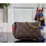 Louis Vuitton LV Unisex Mini Pochette Accessoires Dragon Fruit Pink Monogram Coated Canvas – Image 4