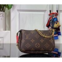 Louis Vuitton LV Unisex Mini Pochette Accessoires Dragon Fruit Pink Monogram Coated Canvas (3)