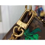 Louis Vuitton LV Unisex Mini Pochette Accessoires Dragon Fruit Pink Monogram Coated Canvas – Image 10